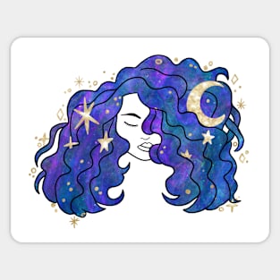 Cosmic hair Sticker